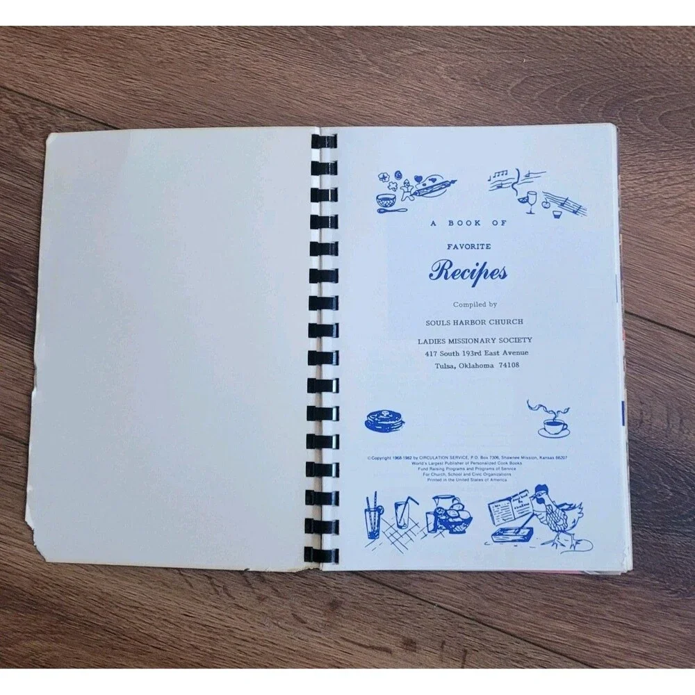 Vintage Our Daily Bread Cookbook Souls Harbor Church Spiral 1982 Tulsa OK